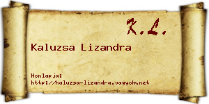 Kaluzsa Lizandra névjegykártya